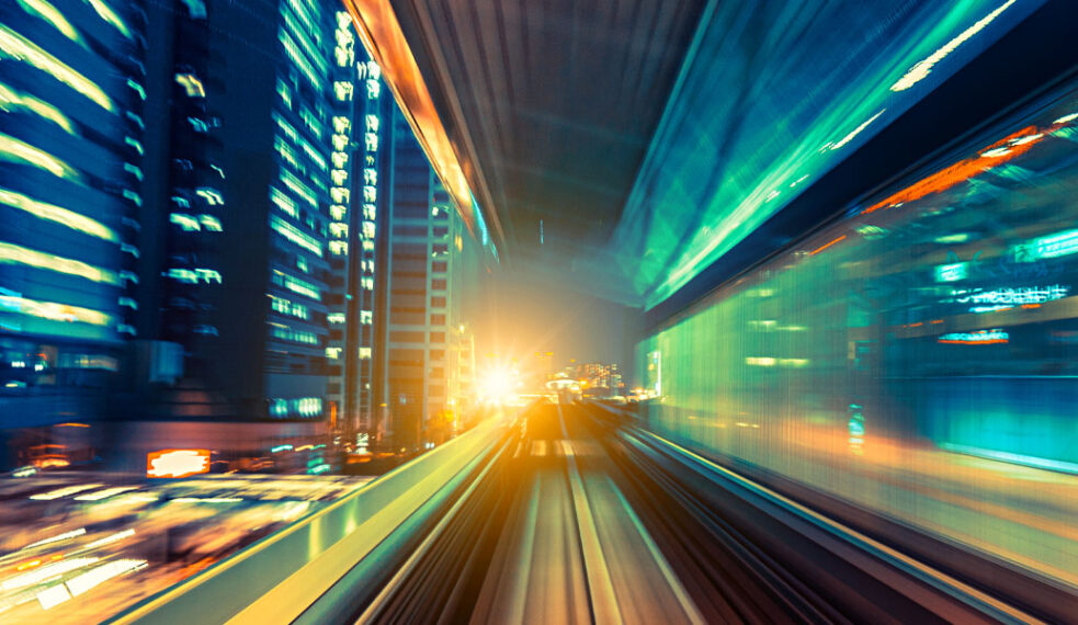 image of street with lights